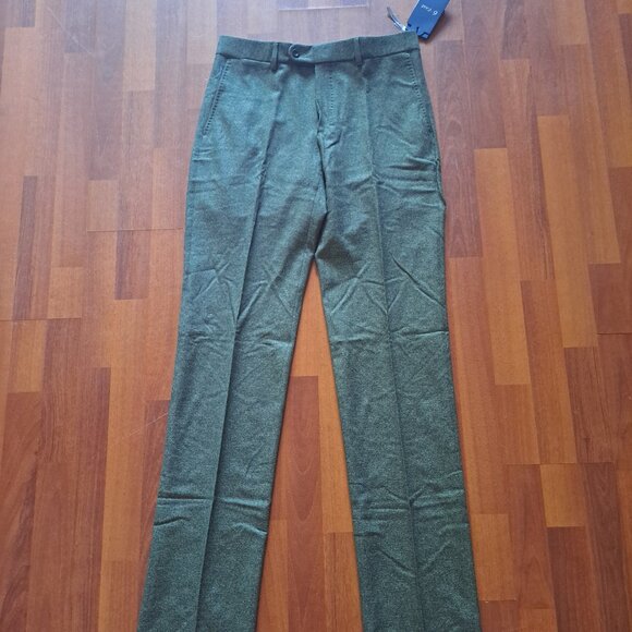 NEW 6 East Men's Green 100% Wool Pants Size 32 - Picture 2 of 16